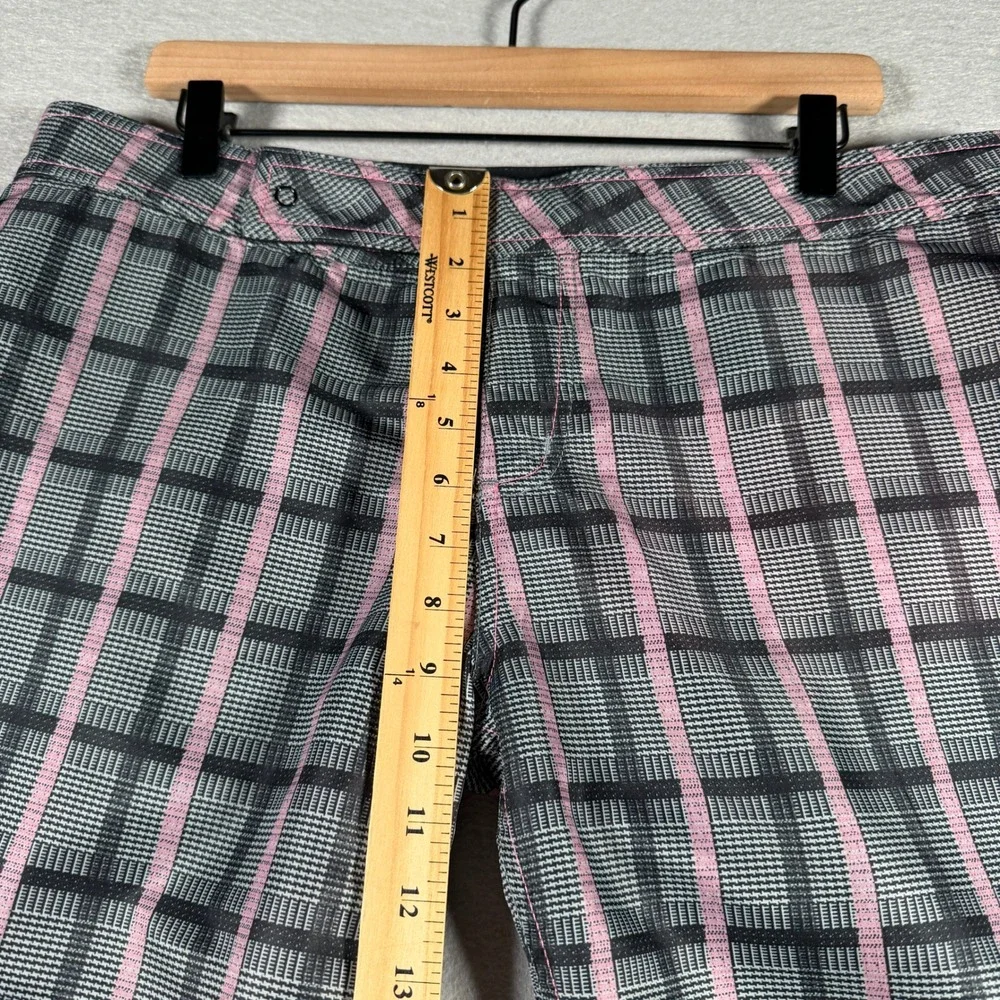 Alpinestars Mens Plaid Board Shorts Pink Black Grey Cherry Blossom Size 11 37W